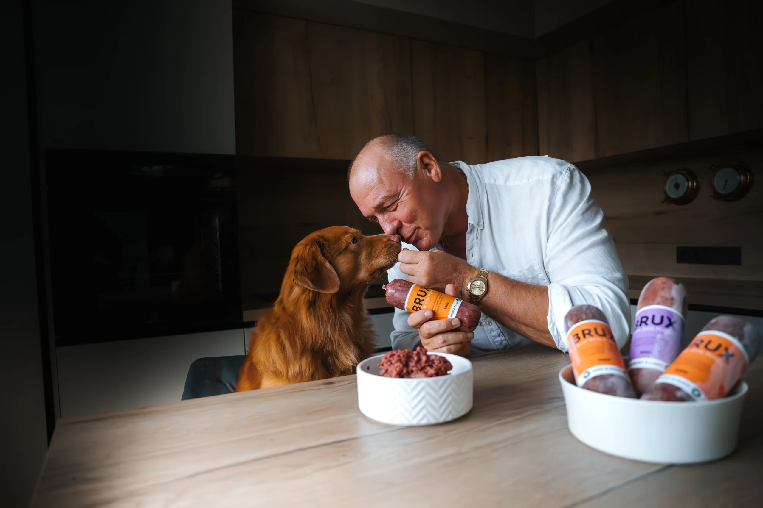 BRUX raw dog food human feeding a nova scotia retriever
