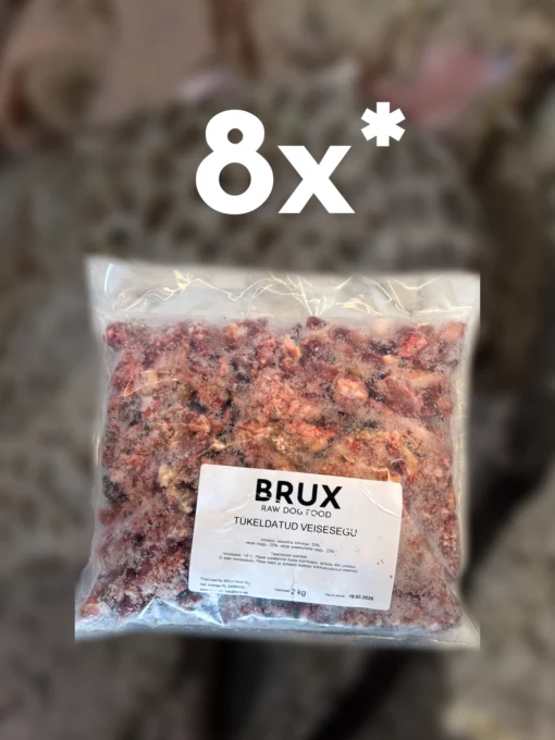 brux raw dog food chunky beef