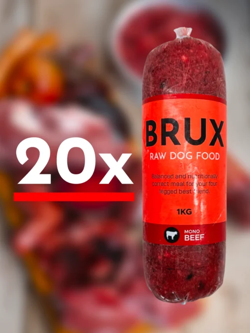 balanced raw dog fod with beef by brux