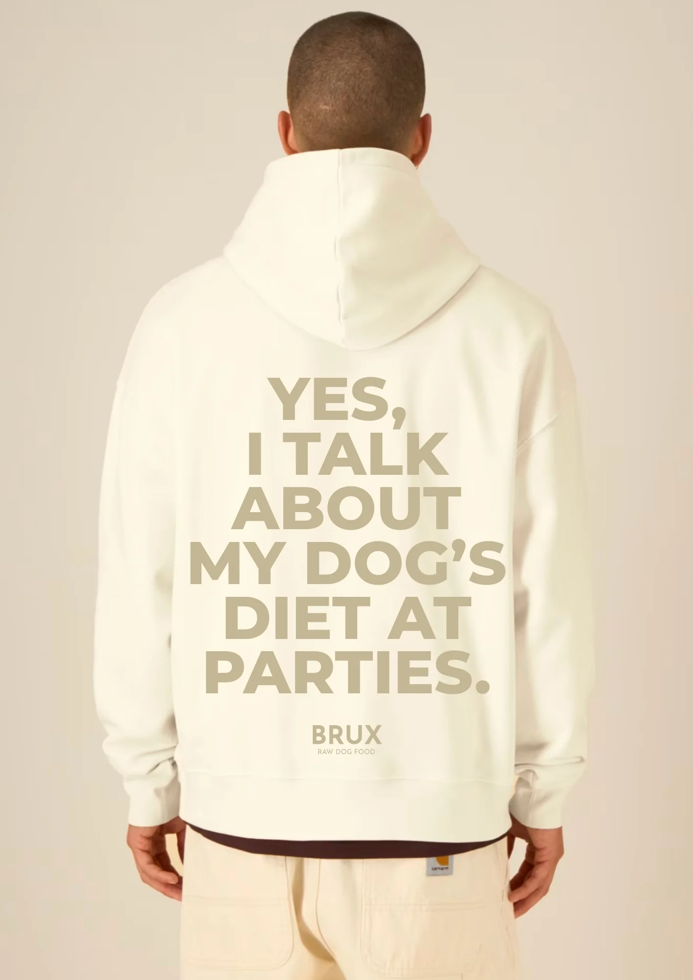 BRUX Hoodie - Cream - Vaizdas 3