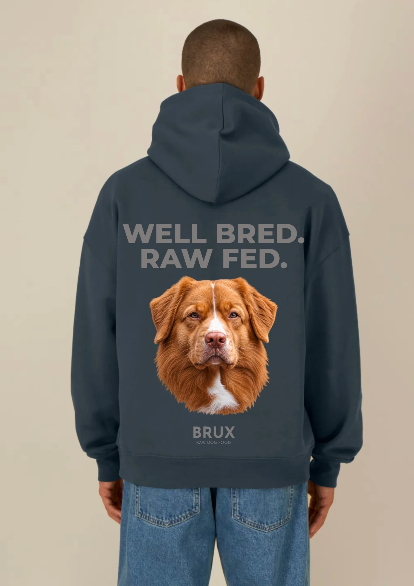 BRUX Hoodie - India Ink Grey - Vaizdas 3